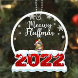 Personalized Mewy Fluffmas Acrylic/Plastic Ornament Printed QTHY0212