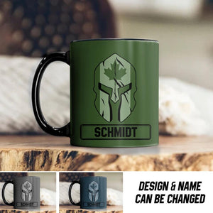Personalized Canadian Solider/ Veteran Mask Camo Black Mug Printed QTDT0512