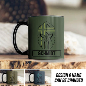 Personalized Norwegian Solider/ Veteran Mask Camo Black Mug Printed QTDT0512