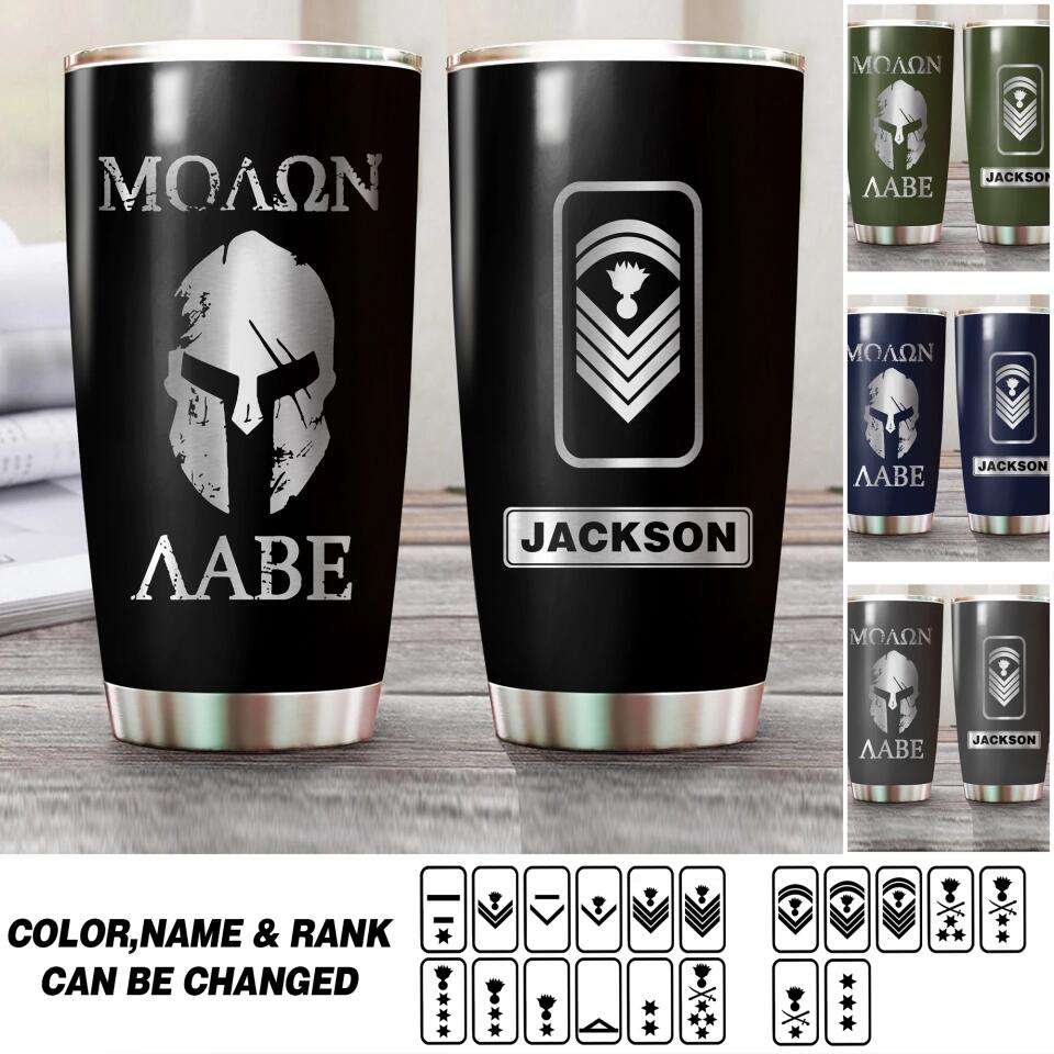 Personalized Moaon Aabe Greek Solider/Veteran Rank Camo Tumbler Printed QTHQ0512
