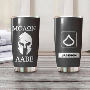Personalized Moaon Aabe U.S Solider/Veteran Rank Camo Tumbler Printed QTHQ0512