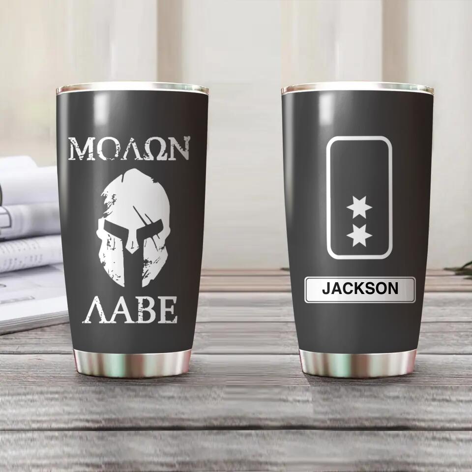 Personalized Moaon Aabe Greek Solider/Veteran Rank Camo Tumbler Printed QTHQ0512