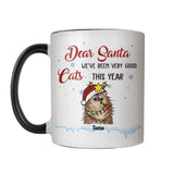 Personalized Cat Lovers Dear Santa We've Been Very Good This Year Accent Mug PNHY0512