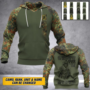 Personalized German Solider/ Veteran Camo With Name and Rank Hoodie 3D Printed 22DEC-HY05