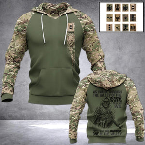 Personalized UK Solider/ Veteran Camo With Name and Rank Hoodie 3D Printed 22DEC-HY05