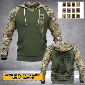 Personalized UK Solider/ Veteran Camo With Name and Rank Hoodie 3D Printed 22DEC-HY05