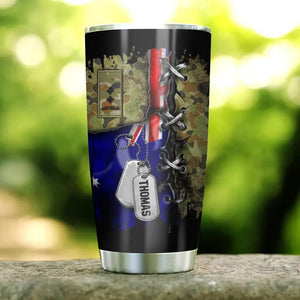 Personalized Australian Solider/Veteran Rank Camo Tumbler Printed QTDT0512