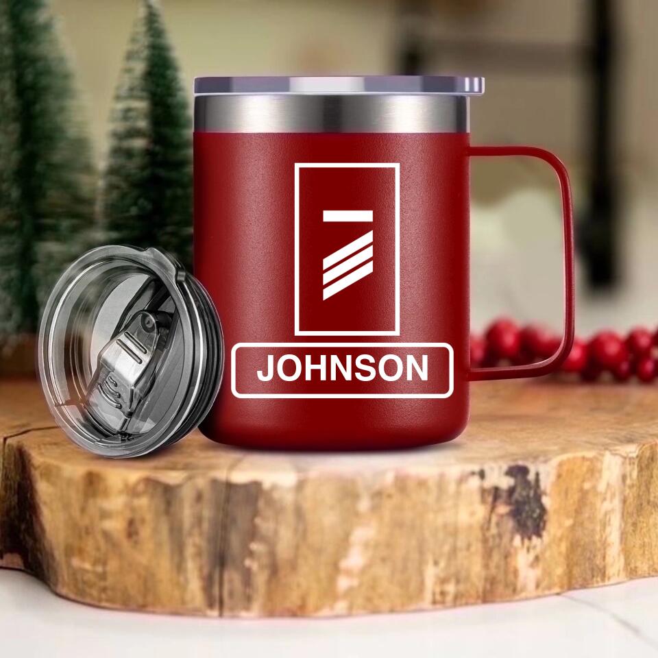 Personalized German Solider/ Veteran With Your Unit Logo Laser Handle Cup Printed 22DEC-HQ06