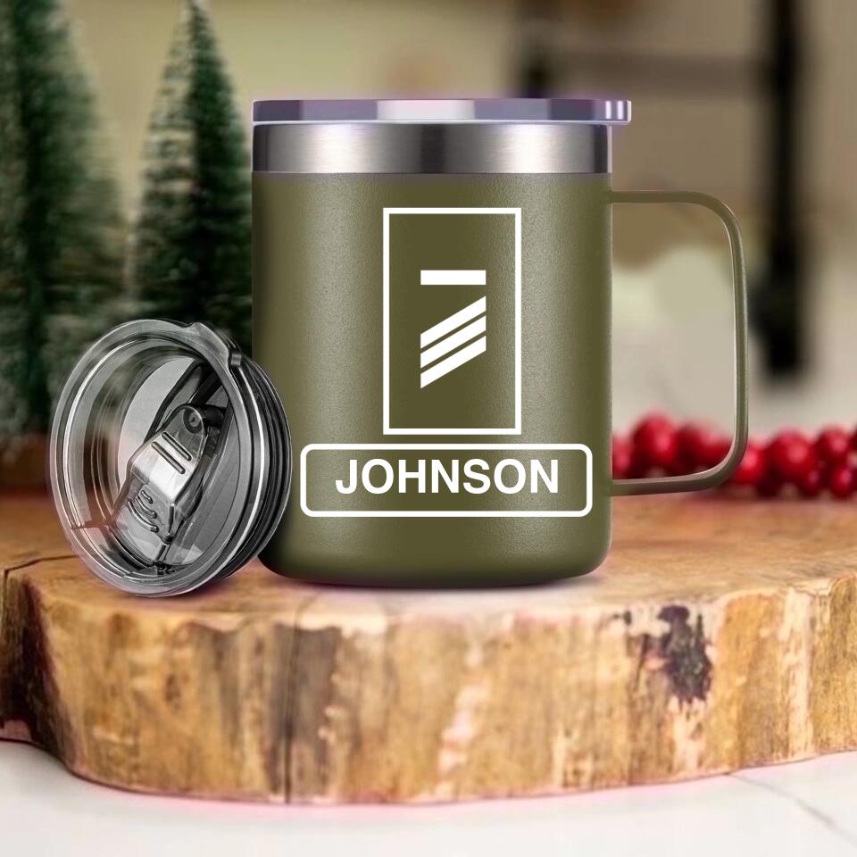 Personalized German Solider/ Veteran With Your Unit Logo Laser Handle Cup Printed 22DEC-HQ06