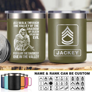 Personalized US Solider/ Veteran With Your Unit Logo Laser Handle Cup Printed 22DEC-HQ06