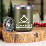 Personalized US Solider/ Veteran With Your Unit Logo Laser Handle Cup Printed 22DEC-HQ06