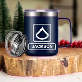 Personalized US Solider/ Veteran With Your Unit Logo Laser Handle Cup Printed 22DEC-HQ06