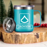 Personalized US Solider/ Veteran With Your Unit Logo Laser Handle Cup Printed 22DEC-HQ06