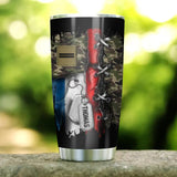 Personalized France Solider/Veteran Rank Camo Tumbler Printed QTDT0512