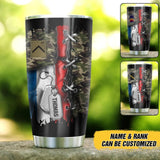 Personalized France Solider/Veteran Rank Camo Tumbler Printed QTDT0512