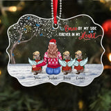 Personalized Once By My Side Forever In My Heart Memorial Cat Christmas Acrylic/Plastic Ornament Printed PNHY0612