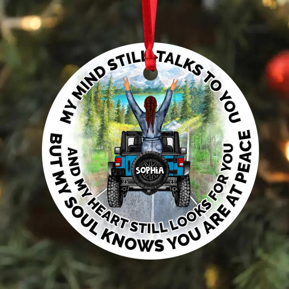 Personalized Woman Love Jeep Acrylic/Plastic Ornament Printed QTHQ0612