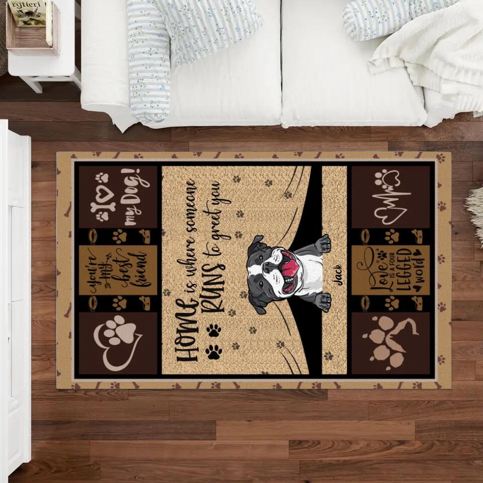 Personalized Dog Lover Rug Printed QTHY0712