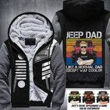 Personalized Jeep Dad Like A Normal Dad Except Way Cooler Fleece Hoodie Printed PNDT0812