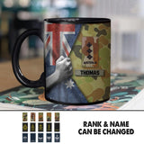 Personalized Australian Veteran/Soldier Camo Flag Black Mug Printed 22DEC-HY08