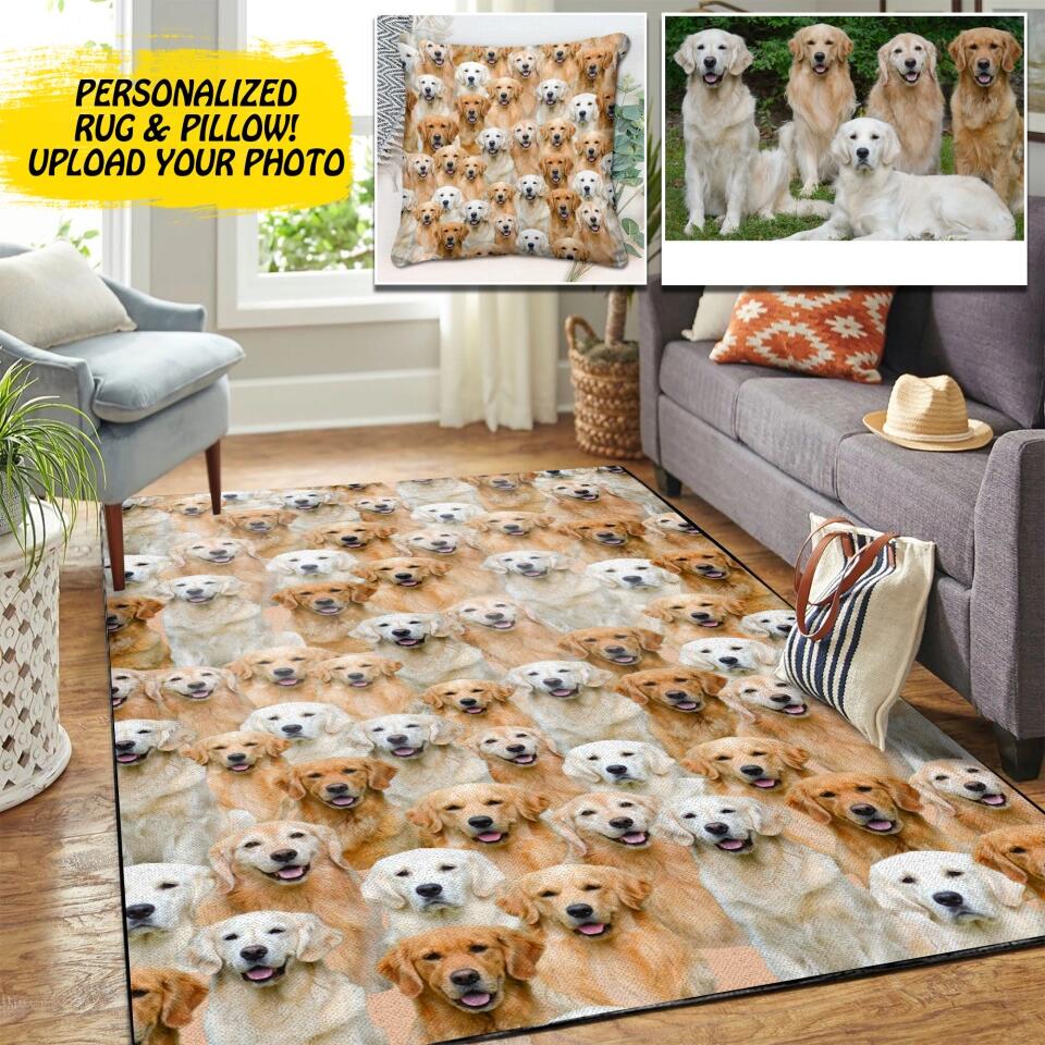 Personalized Your Dog Image Rug Or Pillow Printed QTDT0812