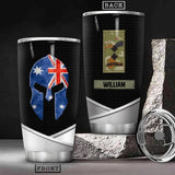 Personalized Australian Solider/Veteran Rank Camo Tumbler Printed 22DEC-HY08