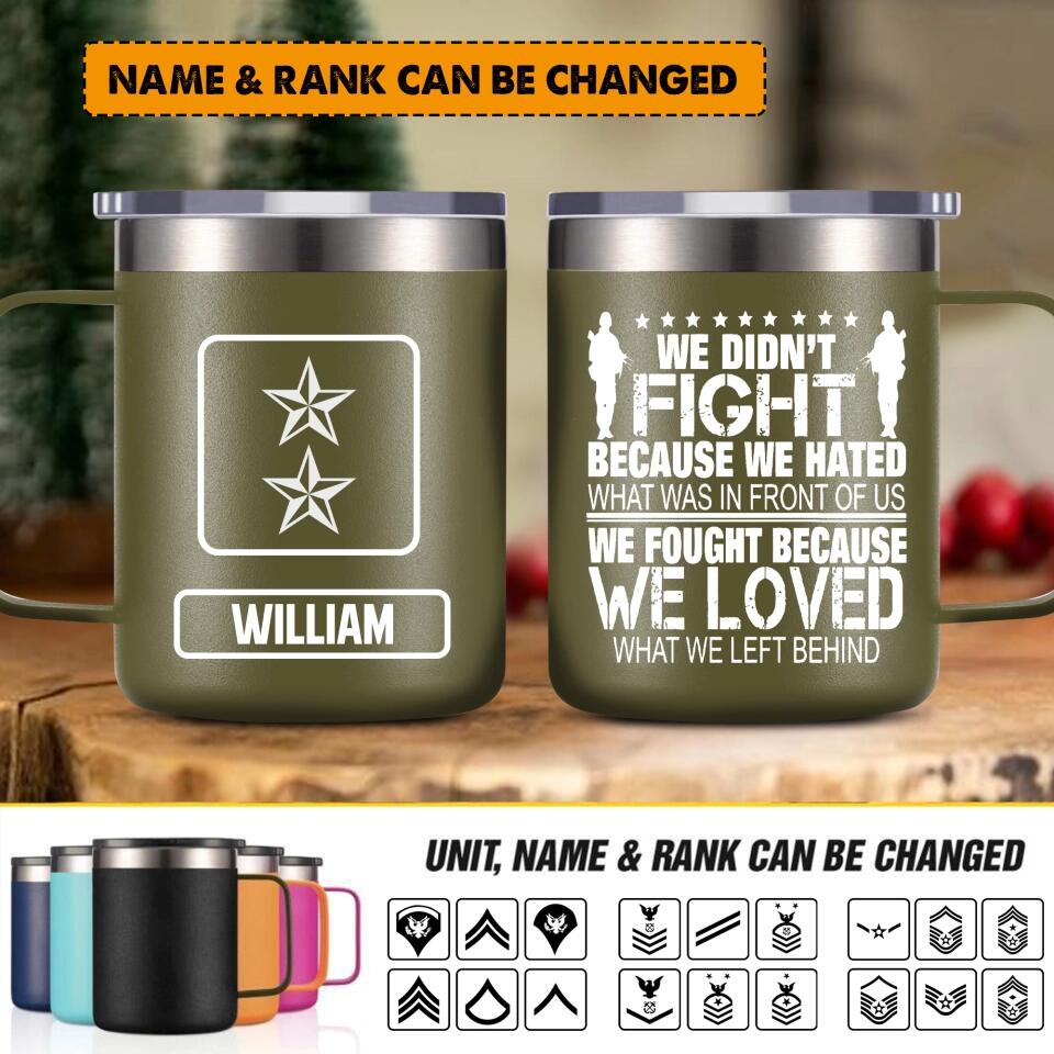 Personalized US Solider/ Veteran With Your Unit Logo Laser Handle Cup Printed 22DEC-HY08