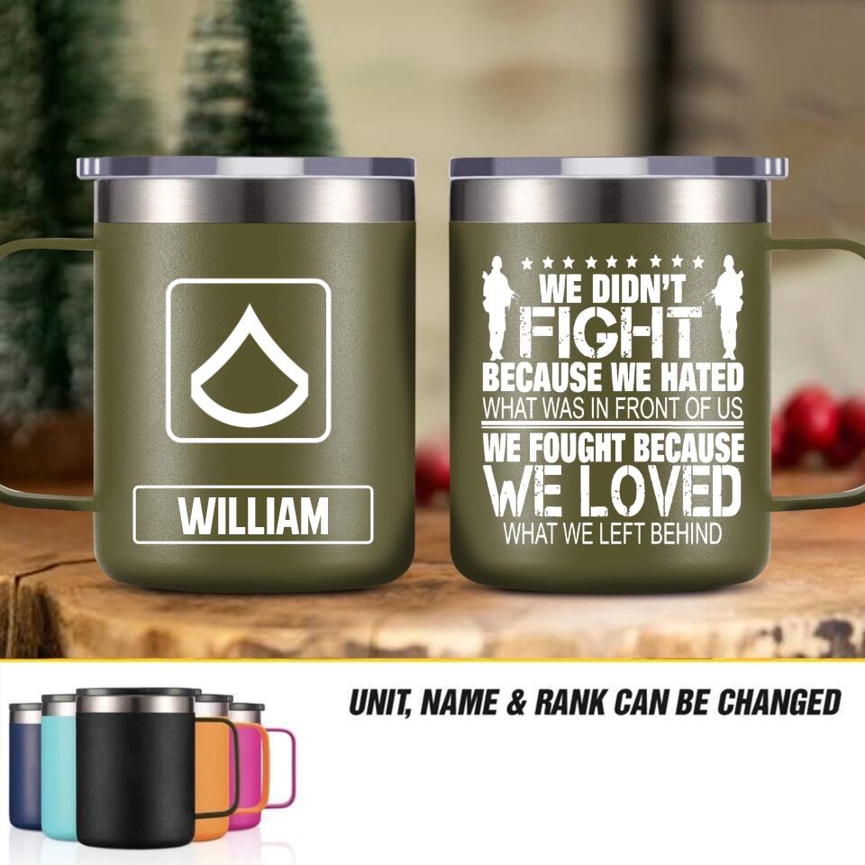 Personalized US Solider/ Veteran With Your Unit Logo Laser Handle Cup Printed 22DEC-HY08