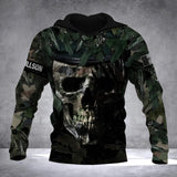 Personalized French Veteran/Solider Camo Hoodie 3D Printed QTDT0912