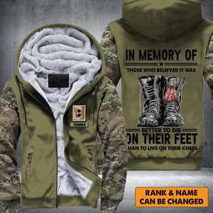 Personalized UK Solider/ Veteran In Memory Of Those Who Believed It Was 3D Printed Fleece Hoodie 22DEC-HY09