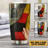 Personalized German Solider/Veteran Flag Rank Camo Tumbler Printed 22DEC-HY09