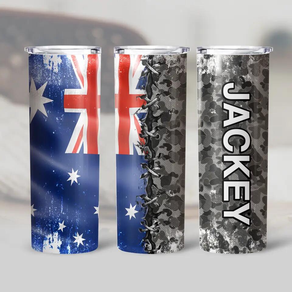Personalized Australian Veteran/Soldier Tumbler 30Oz Printed 22DEC-HQ09
