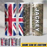 Personalized British Veteran/Soldier Tumbler 30Oz Printed 22DEC-HQ09