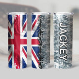 Personalized British Veteran/Soldier Tumbler 30Oz Printed 22DEC-HQ09