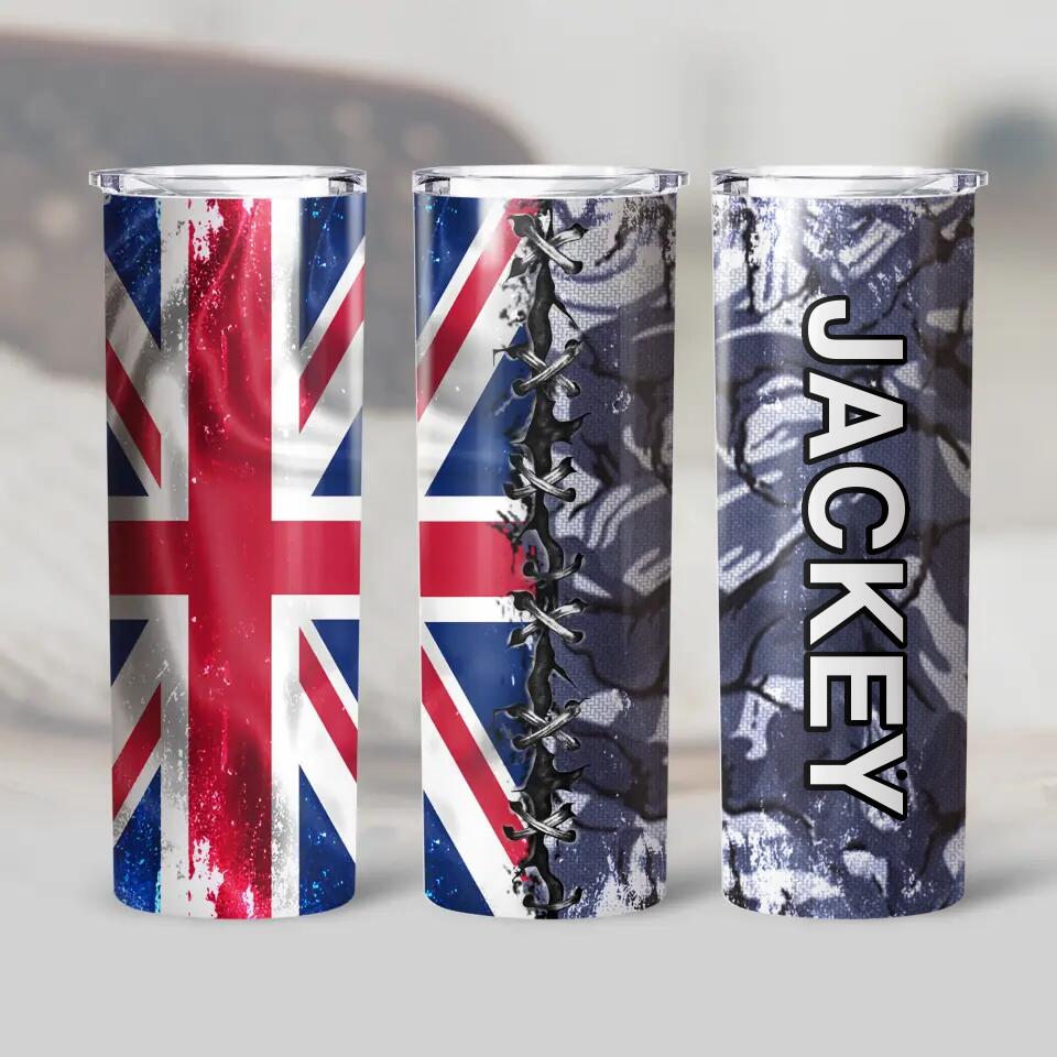 Personalized British Veteran/Soldier Tumbler 30Oz Printed 22DEC-HQ09