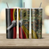 Personalized German Veteran/Soldier Rank Camo Tumbler 30Oz Printed 22DEC-DT09