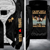 Personalized I'm Not Just A Horse Person I'm Vaulting Girl Printed Fleece Hoodie PNHQ0912