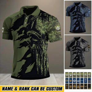 Personalized Canadian Veteran/ Solider Rank Polo Shirts 3D Printed QTHQ1012