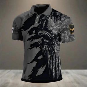Personalized Canadian Veteran/ Solider Rank Polo Shirts 3D Printed QTHQ1012