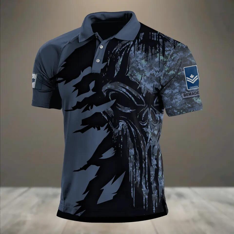 Personalized Canadian Veteran/ Solider Rank Polo Shirts 3D Printed QTHQ1012