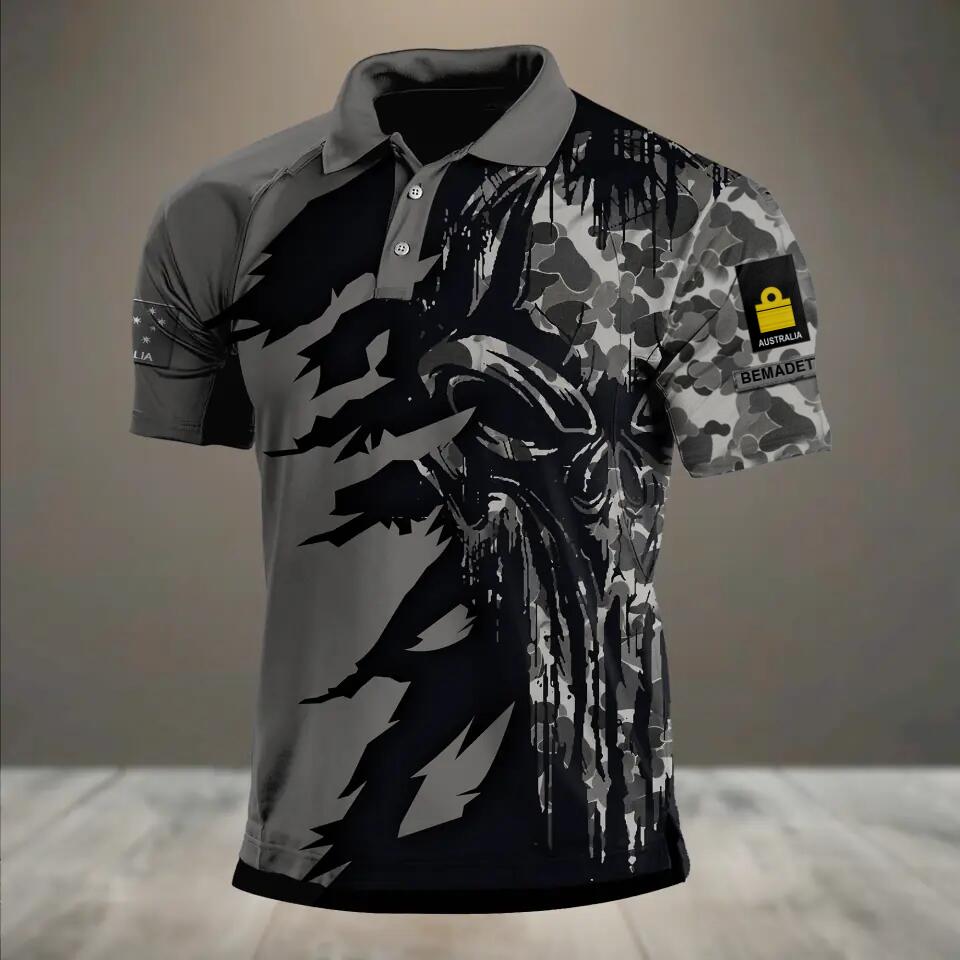Personalized Australian Veteran/ Solider Rank Polo Shirts 3D Printed QTHQ1012