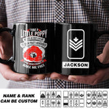 Personalized Canadian Solider/ Veteran Rank Black Mug Printed QTHQ1012