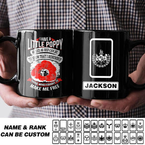 Personalized British Solider/ Veteran Rank Black Mug Printed QTHQ1012