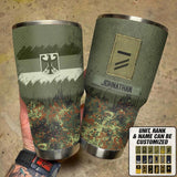Personalized German Solider/ Veteran With Camo Rank Flag Tumbler 30oz Printed 22DEC-DT10