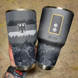 Personalized German Solider/ Veteran With Camo Rank Flag Tumbler 30oz Printed 22DEC-DT10