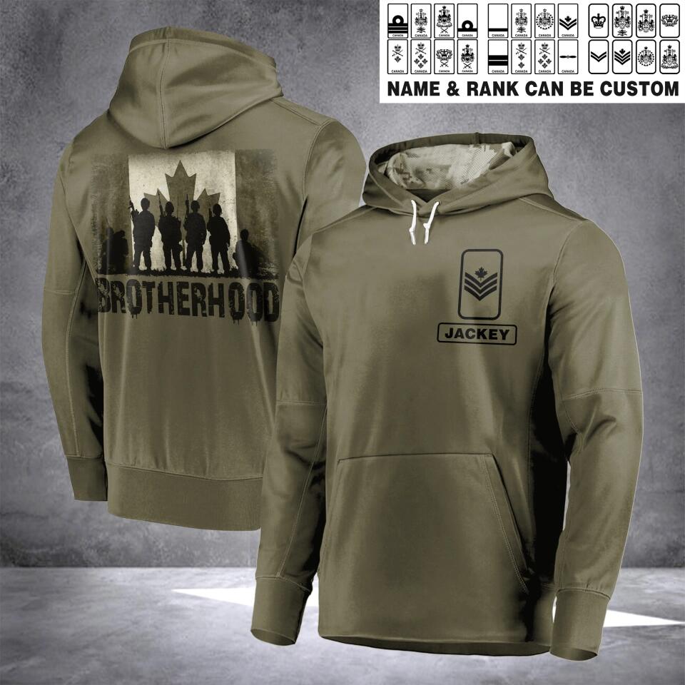 Personalized Canadian Solider/ Veteran Rank Camo Hoodie 3D Printed 22DEC-HQ10
