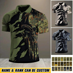 Personalized German Veteran/ Solider Rank Polo Shirts 3D Printed QTHQ1212
