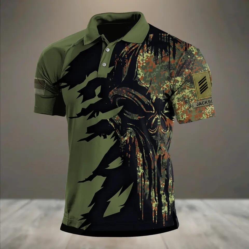 Personalized German Veteran/ Solider Rank Polo Shirts 3D Printed QTHQ1212