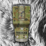 Personalized Australian Solider/ Veteran With Rank Camo Tumbler 30oz Printed 22DEC-HY12