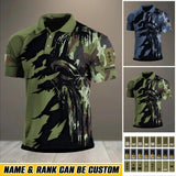 Personalized Irish Veteran/ Solider Rank Polo Shirts 3D Printed QTHQ1212